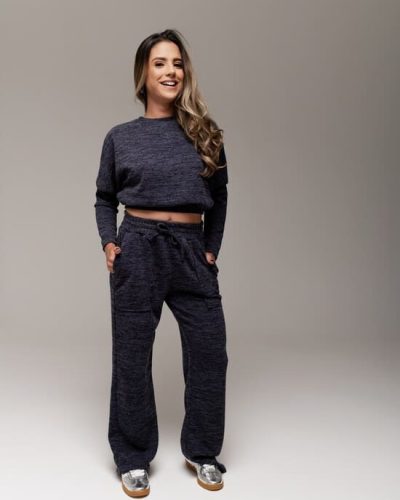 Loja Mavela - Conjunto Cotelê de Blusa Cropped Manga Comprida